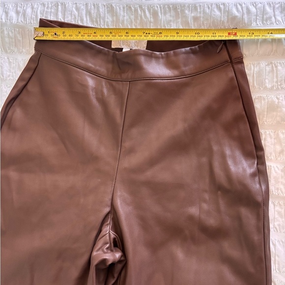 Meshki Chocolate Faux Leather Trousers - Picture 3 of 8